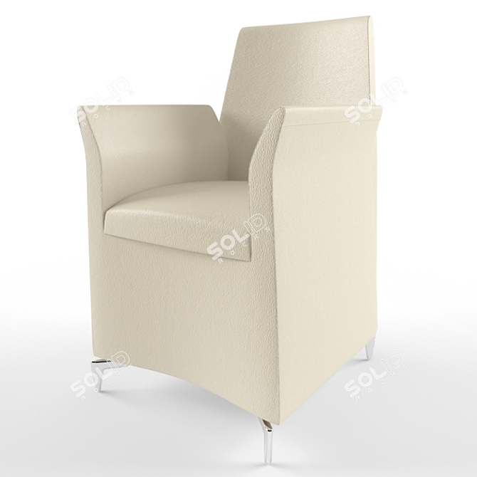 Elegant Dahlia Armchair 3D model image 1