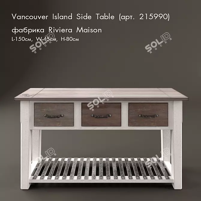 Title: Vancouver Island Side Table - Elegant and Functional 3D model image 1