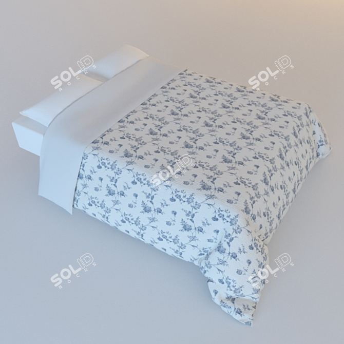  Dreamy Comfort: Luxury Bedding Set 3D model image 1