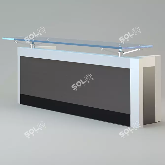 Modern Reception Desk 3D model image 1