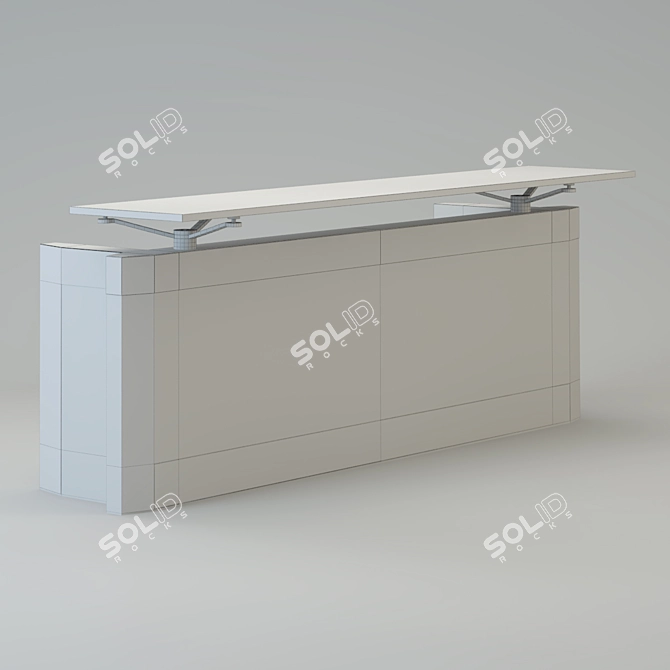 Modern Reception Desk 3D model image 3