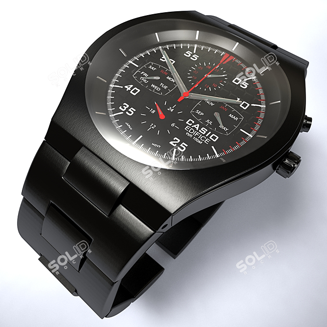 Elegant Casio Edifice Watch 3D model image 1