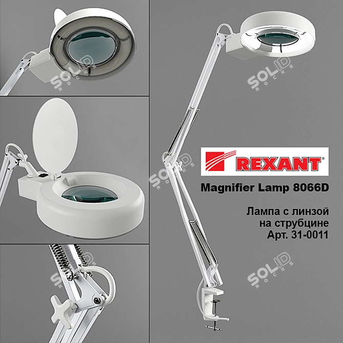 Precision Magnifying Lamp 3D model image 1