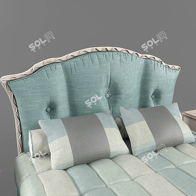 Greca Collection: Frari Bed & Drawer Set 3D model image 2