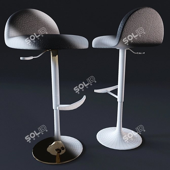 Elegant Marble Bar Set 3D model image 3