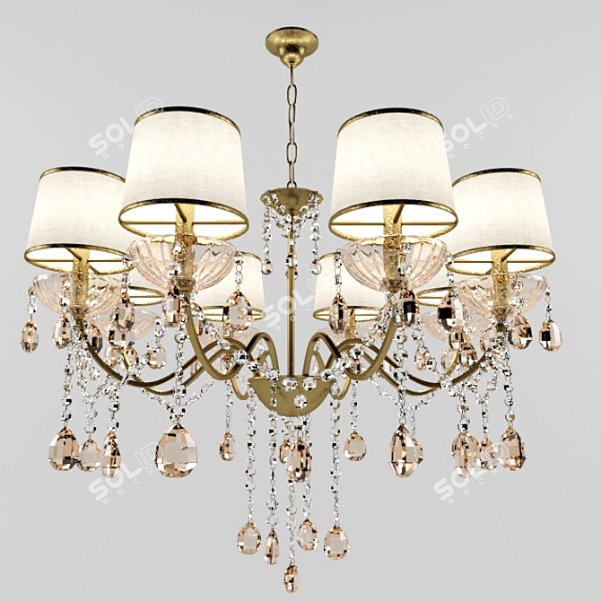 Title: Elegant Vintage Chandelier 3D model image 1