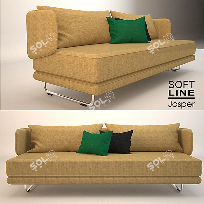 Cozy Chic: Softline Jasper Sofa 3D model image 1