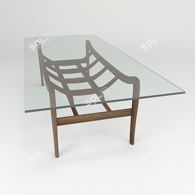 Sleek Fidra Coffee Table 3D model image 1