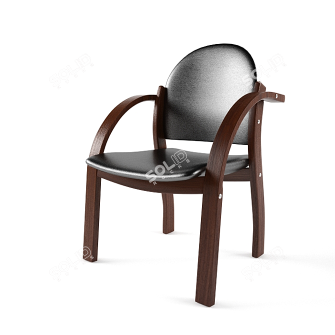 Juno Office Chair: Textured Design, Actual Size 3D model image 1