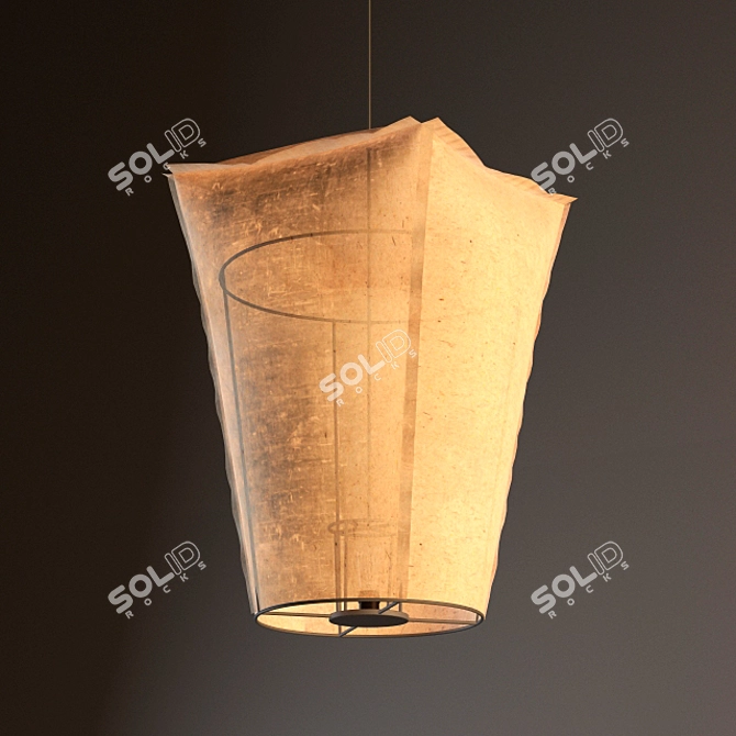 Chinese Restaurant Inspired Paper Lantern 3D model image 1