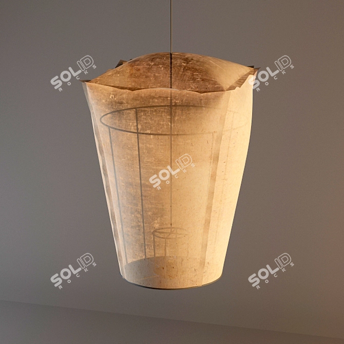 Chinese Restaurant Inspired Paper Lantern 3D model image 2