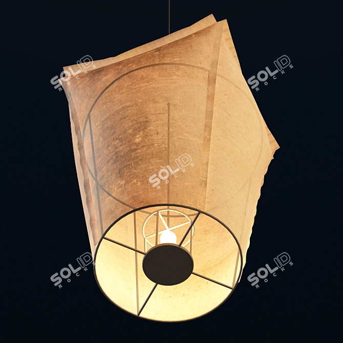 Chinese Restaurant Inspired Paper Lantern 3D model image 3