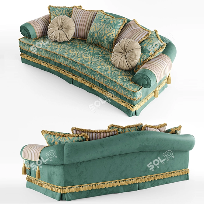 Luxury Polo Classic Sofa 3D model image 2