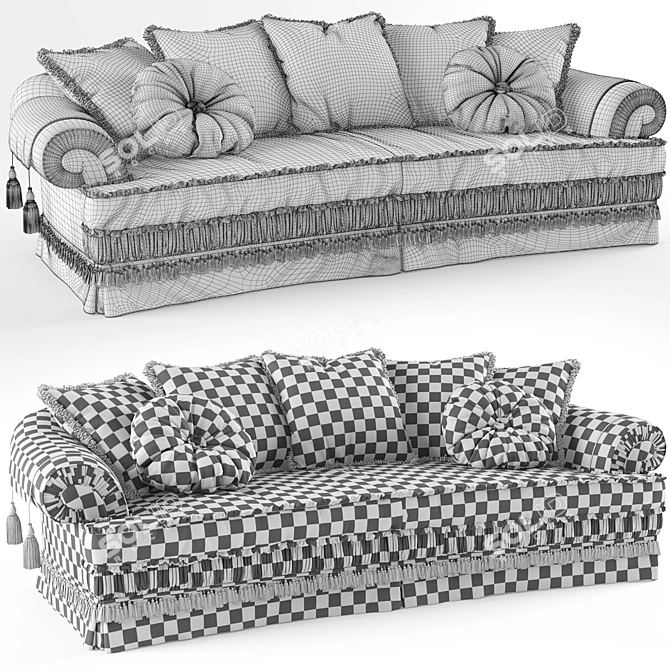 Luxury Polo Classic Sofa 3D model image 3