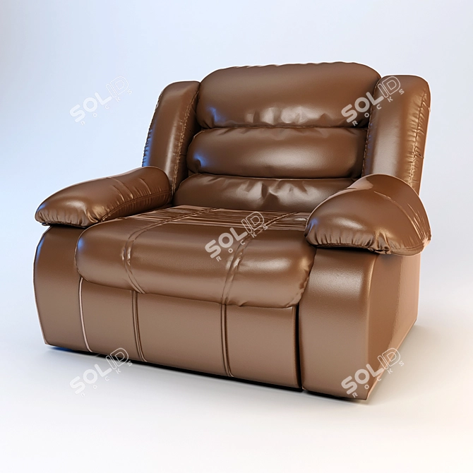 Luxury Leather Chair 3D model image 1