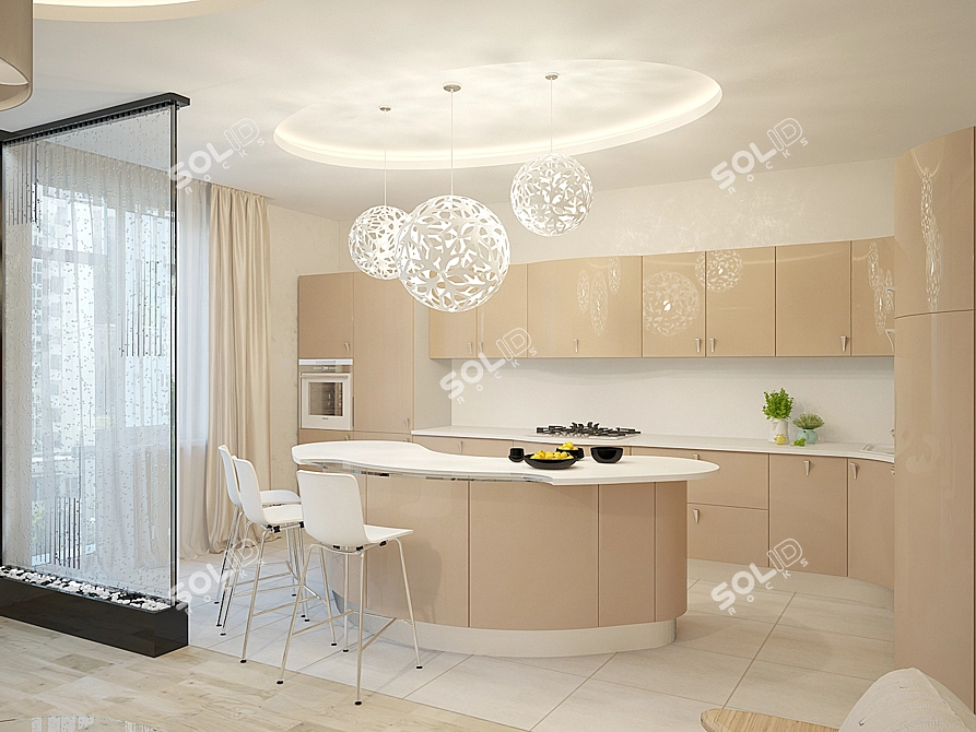 Elevate Your Kitchen with Aster 3D model image 2