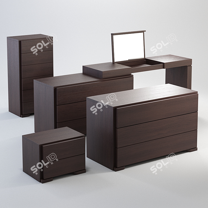 TOMASELLA Modo 4-Piece Furniture Set 3D model image 2