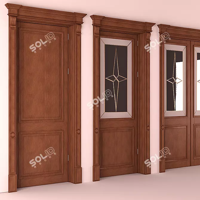 Elegant Entrance: Classic Door 3D model image 1