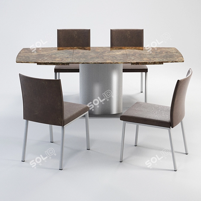 Elegant DRAENERT ADLER I + LINUS Set 3D model image 2