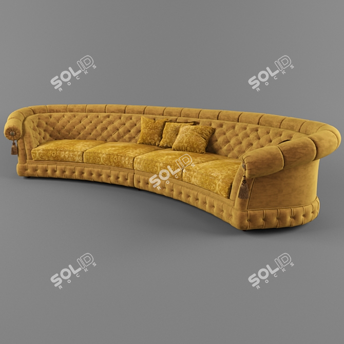 Luxury Quadruple Sofa - Palazzo Estelio 3D model image 1