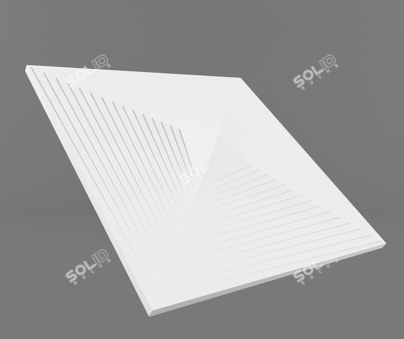 Contemporary 3D Gypsum Panel 3D model image 2