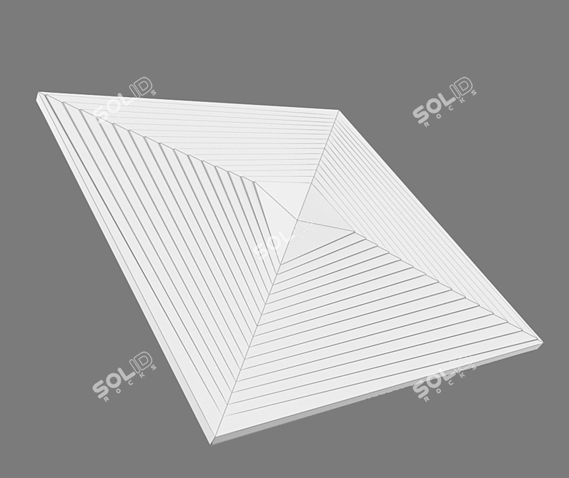 Contemporary 3D Gypsum Panel 3D model image 3