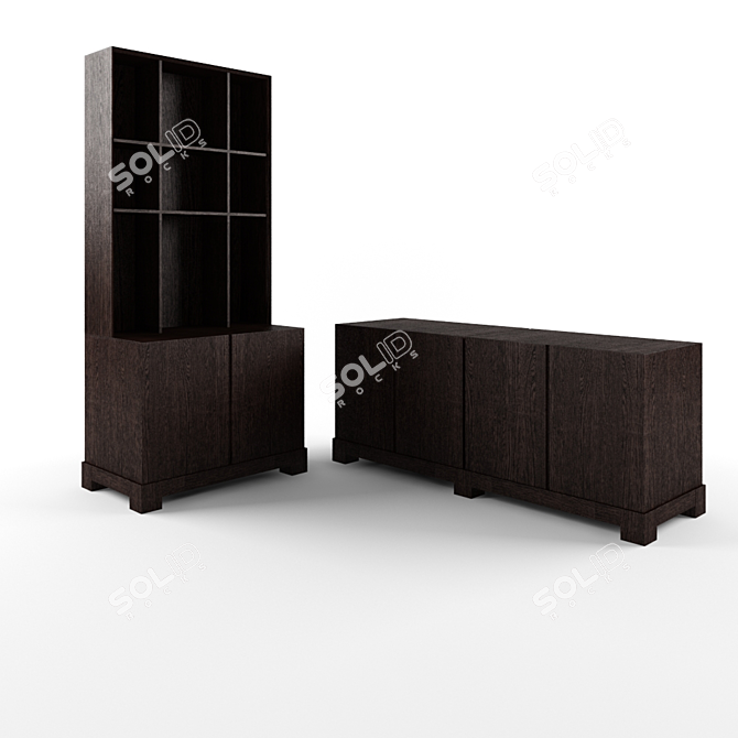 Meridiani Douglas TV Cabinet 3D model image 1