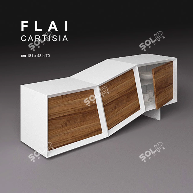 Italian FLAI Cartisia Dresser 3D model image 1