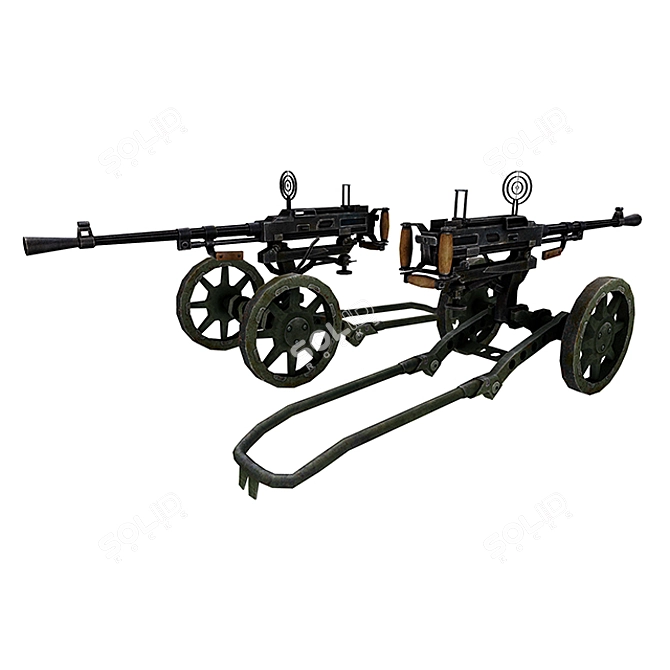 Goryunov Machine Gun: Superior Performance 3D model image 1