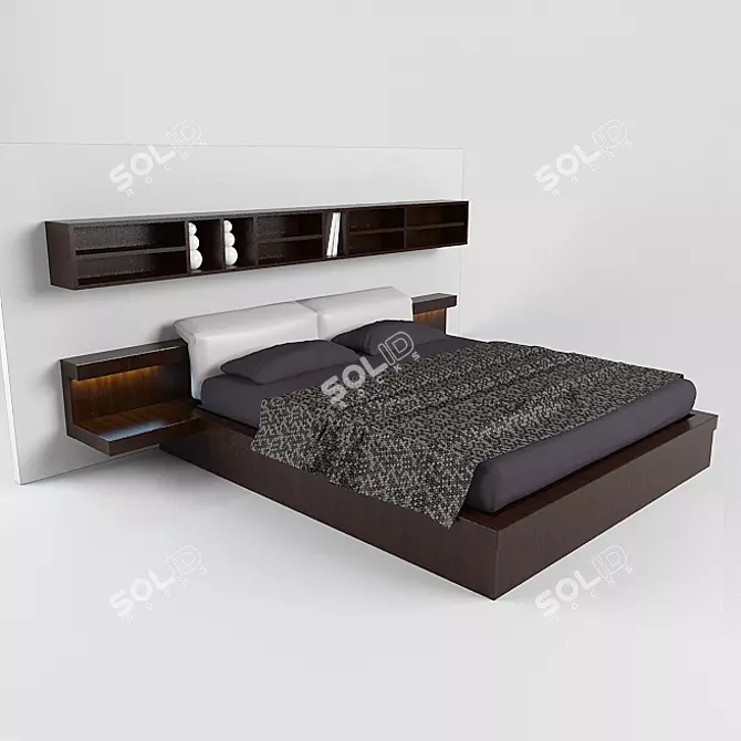 Piccinato Bed Set | Modern, Functional 3D model image 1