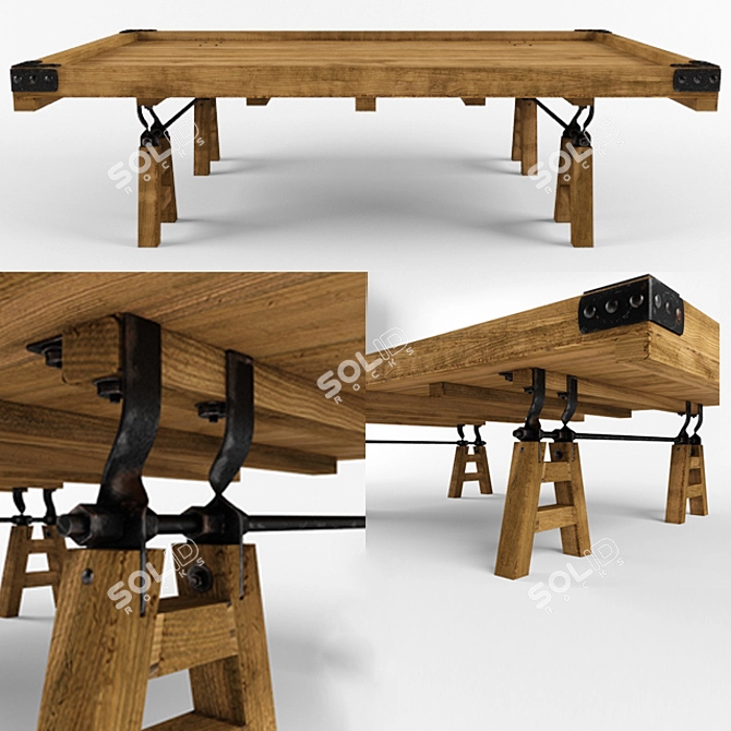 Ethnic Style Table 3D model image 1