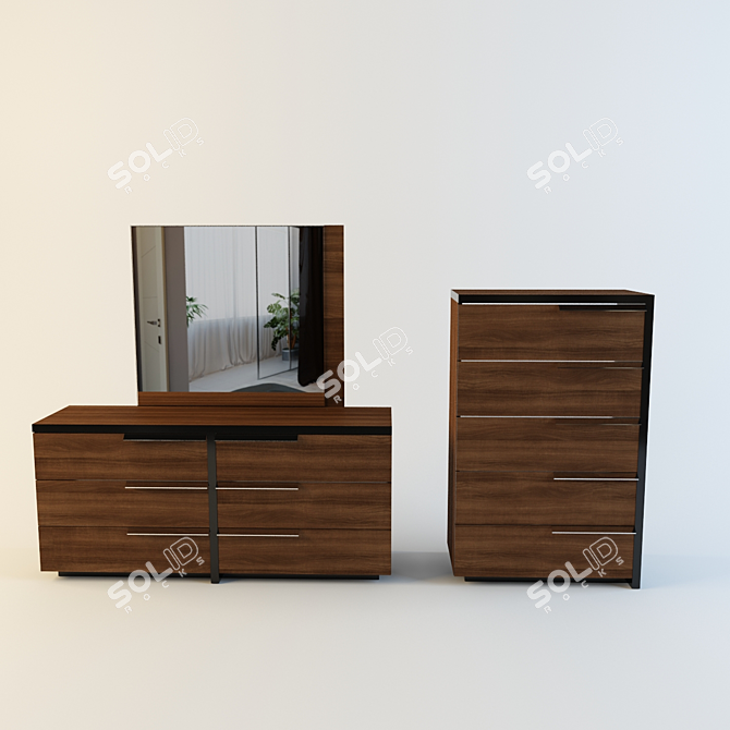 Elegant Bedroom Set: ALF Nuvola 3D model image 3