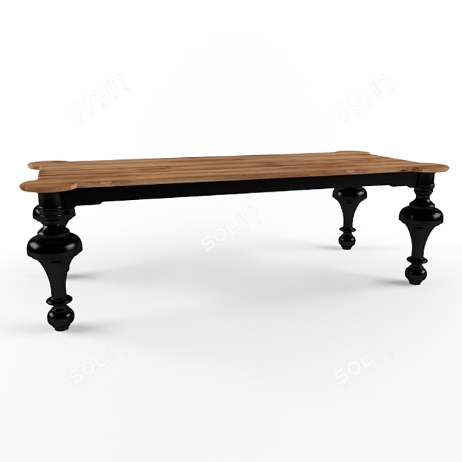 Elegant Dialma Brown Table 3D model image 1