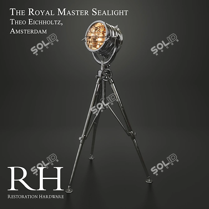 Elegant Royal Sealight Floor Lamp 3D model image 1