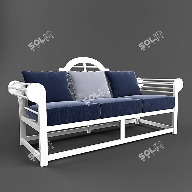 Cozy Cushion Sofas 3D model image 1