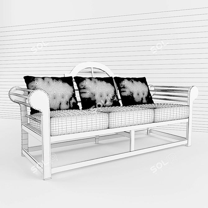 Cozy Cushion Sofas 3D model image 2