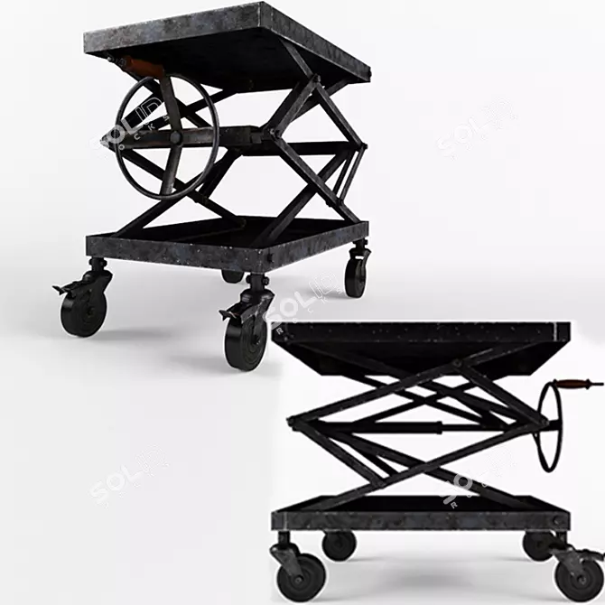 Ethnic Style Trolley 3D model image 1