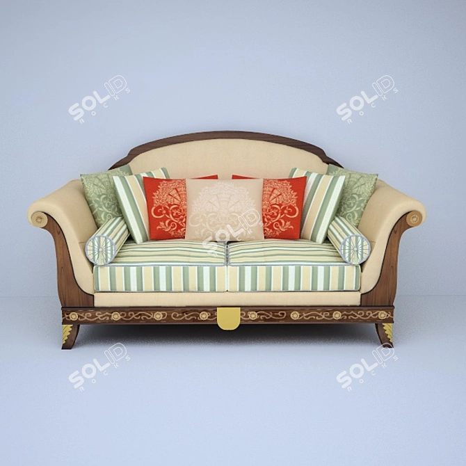 Italian Texture Sofa by Francesco Molon 3D model image 1