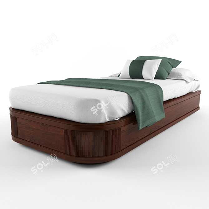 Cozy Haven Cabin Bed 3D model image 1
