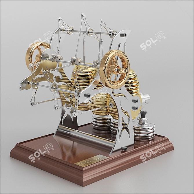 Stirling Engine Tattoo Machine 3D model image 1