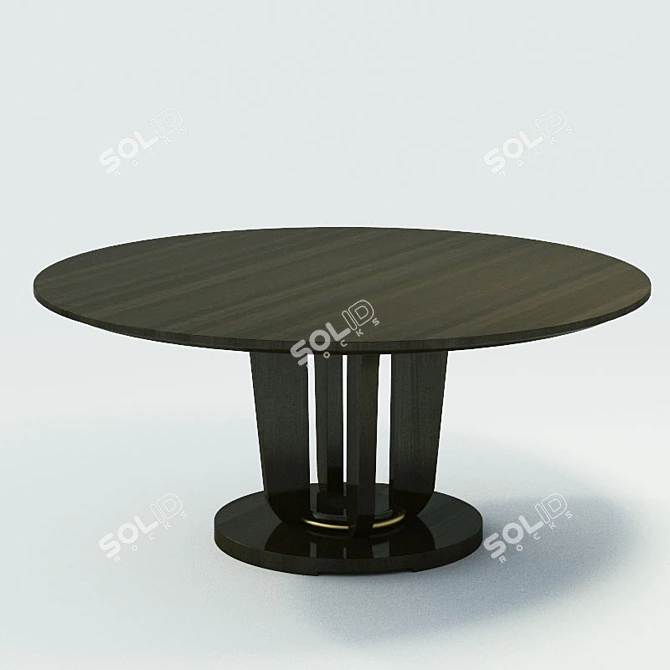 Hand Planed Mahogany Dining Table 3D model image 1