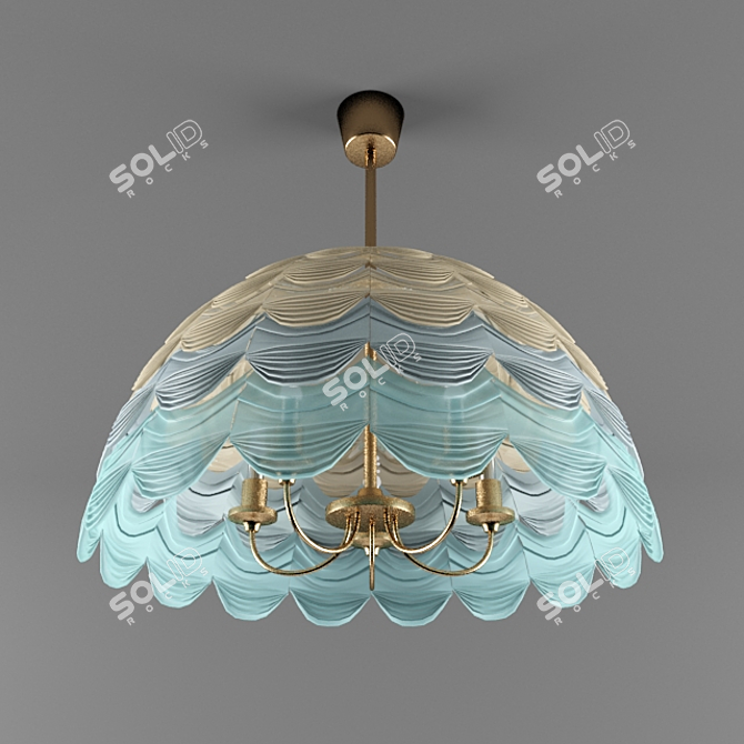 Elegant Crystal Chandelier 3D model image 1