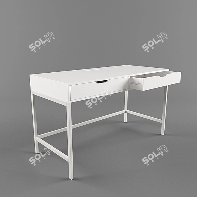 ALEX Writing Desk, White | 131x60x76 cm 3D model image 1