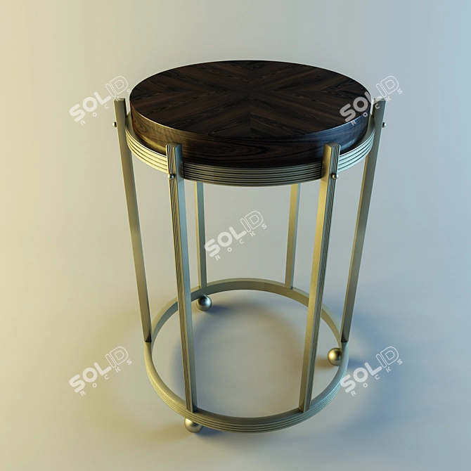 Baker-style Pridivanny Side Table 3D model image 1