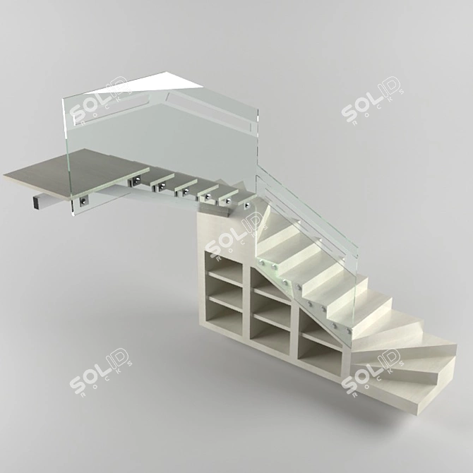 Storage Staircase 3D model image 1