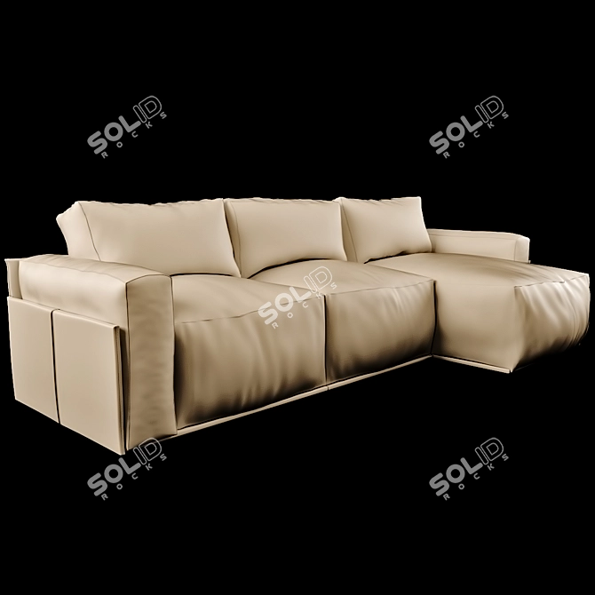 Elegant Alberta Salotti Sofa 3D model image 1