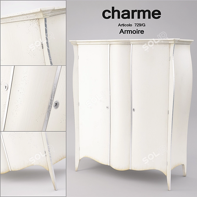 Chic Charme Articolo 729/G Armoire 3D model image 1