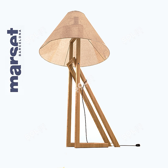 Stylish LED Floor Lamp 3D model image 1