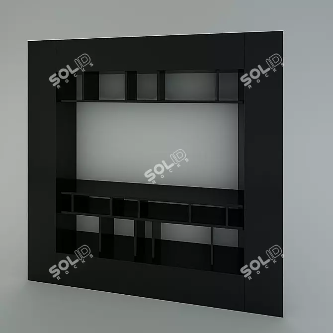 Versatile Window Bookcase-TV Stand 3D model image 2