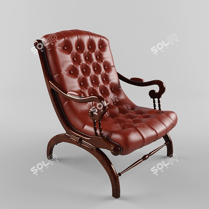 Spanish Armchair Genoveva 3D model image 1
